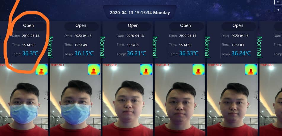 Automatic Temperature Screening Face Recognition Solution