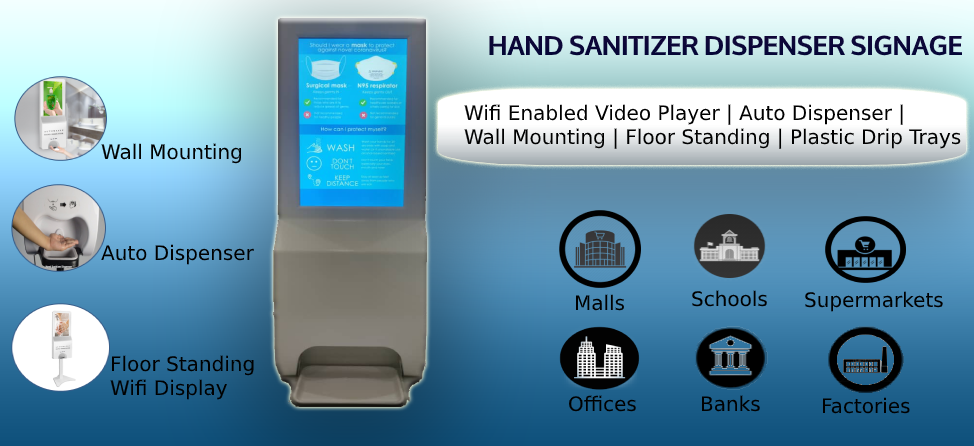 Hand Sanitizer Dispenser Signage