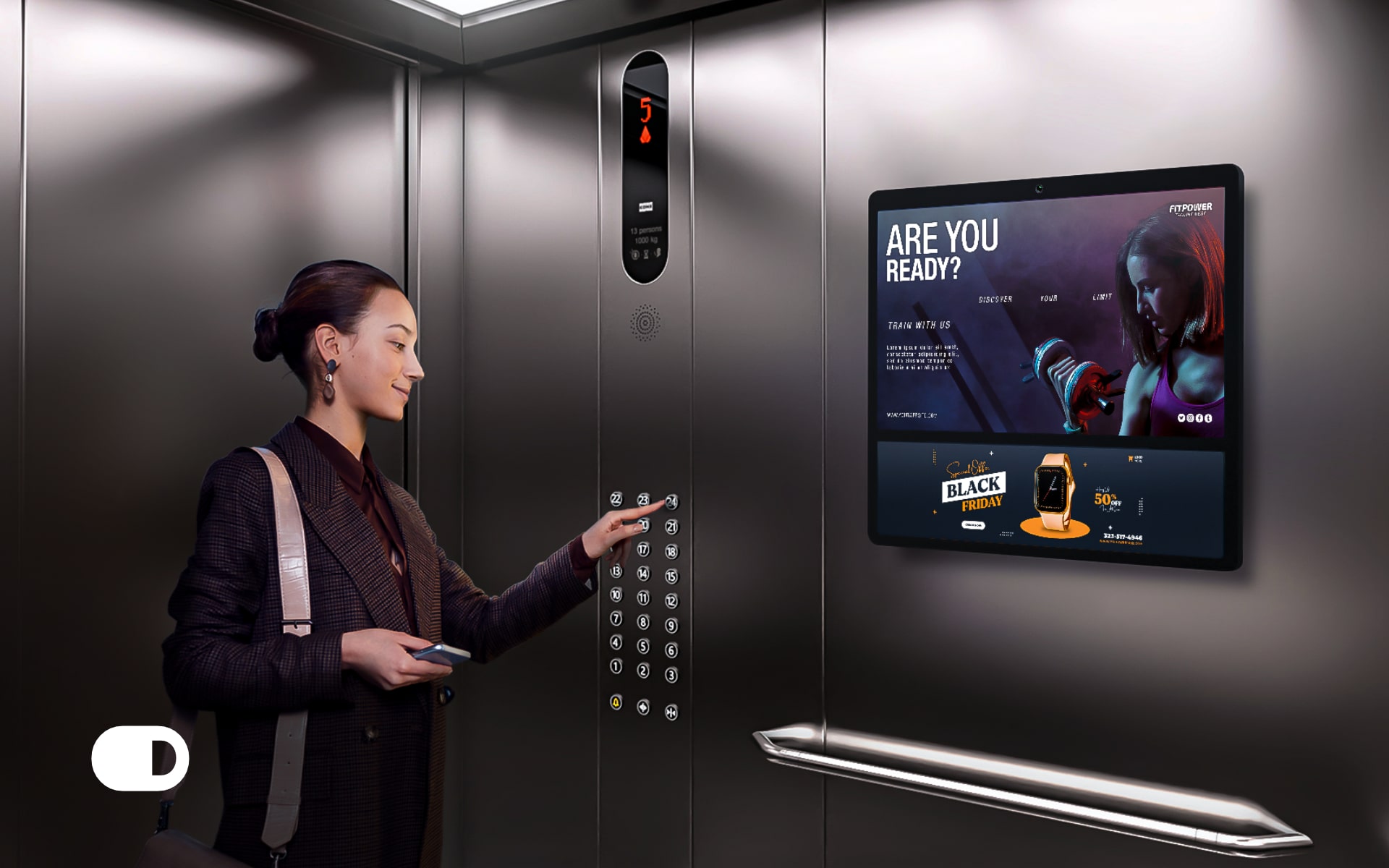 Elevator display screens