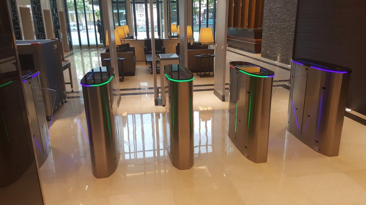 Speed gate turnstiles