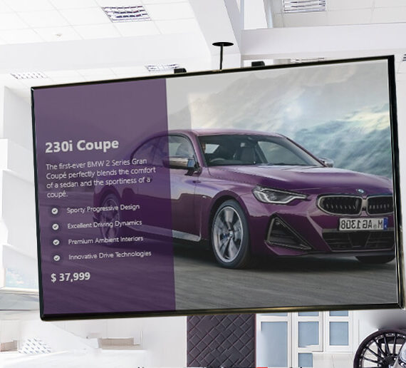 Digital Signage Display for Automobile Showrooms Qatar
